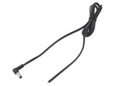 Cablu Alimentare 1,5m DC 5,5/2,5 Mufa Unghi Negru 2x0,5mm2 foto