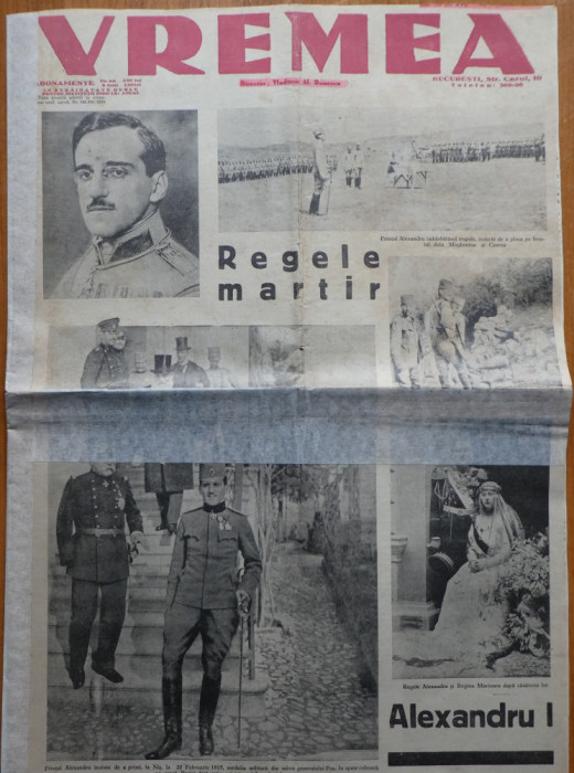 2 ziare Vremea din 1934 si 1943