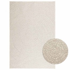 vidaXL Covor &bdquo;ZIZUR&rdquo; crem aspect iută pentru interior și exterior 4010377
