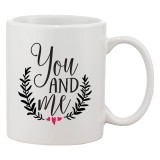 Cana alba personalizata &#039;You and me&#039;, INOVATIX&reg;. 330ml, Oem