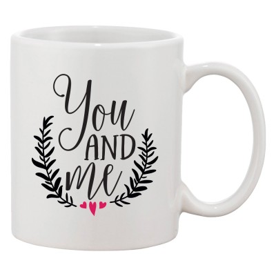 Cana alba personalizata &amp;#039;You and me&amp;#039;, INOVATIX&amp;reg;. 330ml foto
