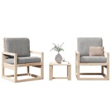 Gossi set mobilier de gradina, 3 piese, lemn masiv de pin