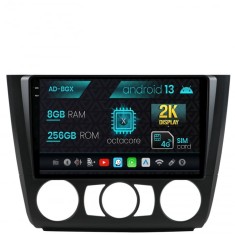 Navigatie BMW Seria 1 E87 (2007-2011), Clima Manuala, Android 13, X-Octacore 8GB RAM + 256GB ROM, 9.5 Inch - AD-BGX9008+AD-BGRKIT398
