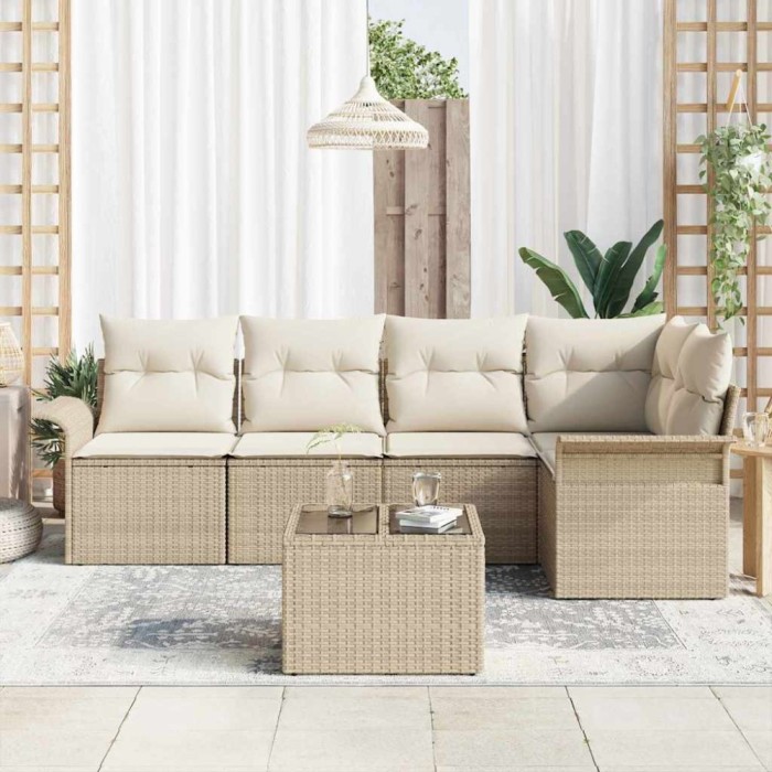 vidaXL Set de canapele pentru grădină 6 pcs 242.5 x 132.5 x 85 cm 3345371