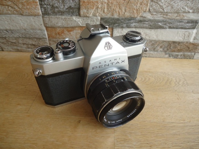 Pentax Spotmatic SP500 35 mm (1971), Super-Takumar Asahi 1:2 F=55 mm, SLR.