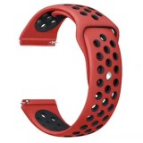 Cumpara ieftin Curea silicon, compatibila Samsung Galaxy Watch Active 2, telescoape Quick Release, Rosu/Negru, Very Dream