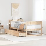 VidaXL Cadru de pat fără saltea, 75x190 cm, lemn masiv de pin 3306405