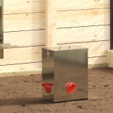 vidaXL Feeder pentru pui 2 pcs Argintiu 32,5 x 20,5 x 43 cm 879992