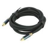 Cablu Toslink mufă 2m aurit negru