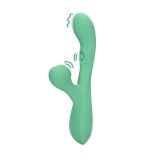 Vibrator rabbit LOVELINE Pulse Wave and Tongue Flickering, cu pulsații și funcție de simulare sex oral, 30 funcții de vibrație, verde