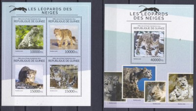 DB1 Fauna Guineea Leopard de Zapada MS + SS MNH foto