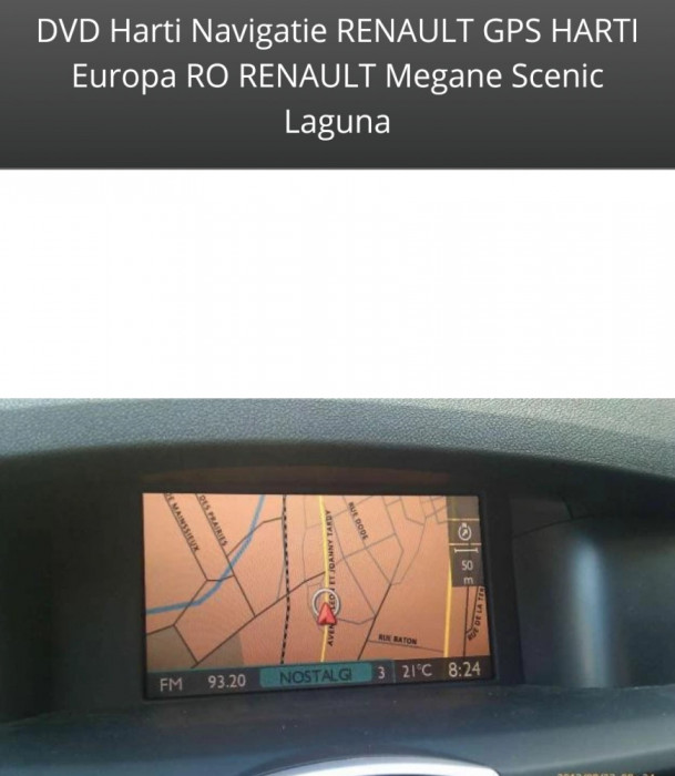 DVD Harti Navigatie RENAULT GPS HARTI Europa RO RENAULT Megane Scenic Laguna