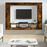 Dulap TV, stejar fumuriu, 152x22x113 cm, lemn prelucrat GartenMobel Dekor, vidaXL