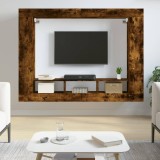 VidaXL Dulap TV, stejar fumuriu, 152x22x113 cm, lemn prelucrat
