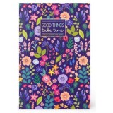 Caiet dictando, mediu, Flori, Legami