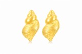 Cercei placati cu aur Melc de mare