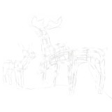 Instalatie de lumini de Craciun cu reni, 3 piese, 229 LED-uri