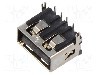 Conector USB A, versiune USB 2.0, in unghi 90&deg;, GCT - USB1125-GF-B