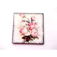 magnet frigider cu trandafiri roz 35887