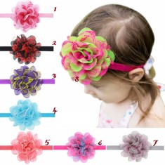 Bentita cu floare franjurata (Marime Disponibila: 0-12 luni, Model: 6)