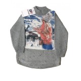 Bluza gri cu maneca lunga