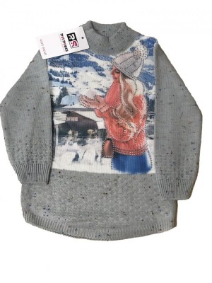 Bluza gri cu maneca lunga foto