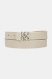 HUGO curea de piele femei, culoarea bej, 50529613