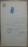 Certificat Administratia Financiara a Capitalei/ 1929