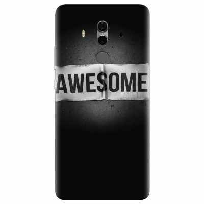 Husa silicon pentru Huawei Mate 10, Awesome Label Dark foto
