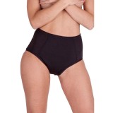 Chilot menstrual FEMME R&Eacute;PUBLIQUE Braga Menstrual Daily, design cu talie &icirc;naltă, mărime S, negru