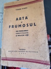 ARTA SI FRUMOSUL DIN PROBLEME CONSTITUTIEI SI RELAIILE LOR- TUDOR VIANU, BUC.1931 foto
