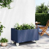 VidaXL Jardinieră de grădină cu picioare, albastru gri, 80x50x54 cm, PP