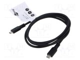 Cablu USB 3.2 USB C 1,5m 5Gbps negru Goobay