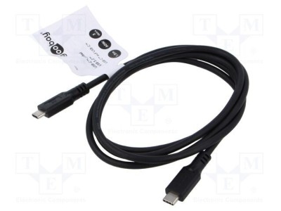Cablu USB 3.2 USB C 1,5m 5Gbps negru Goobay foto