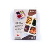 SET 4 CASEROLE SILICON PENTRU GUSTARI, MELII, CULORI ASORTATE BERRY