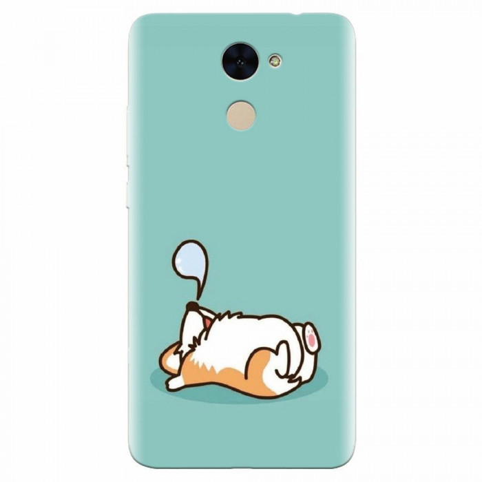 Husa silicon pentru Huawei Enjoy 7 Plus, Cute Corgi