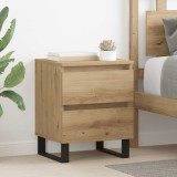 vidaXL Dulap de noapte Stejar Artizanal 40 x 35 x 50 cm Lemn compozit 881916