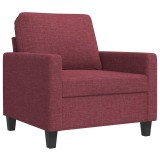Cumpara ieftin Fotoliu canapea, rosu vin, 60 cm, material textil