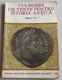 Culegere de texte pentru istoria antica clasa a V-a, manual 1981