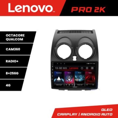 Navigatie Nissan Qashqai Lenovo Kit-499 8 core QLED 2K 8+256 360 Android Waze USB Navigatie Internet Youtube Radio CarStore Technology foto