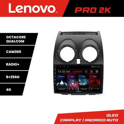 Navigatie Nissan Qashqai Lenovo Kit-499 8 core QLED 2K 8+256 360 Android Waze USB Navigatie Internet Youtube Radio CarStore Technology