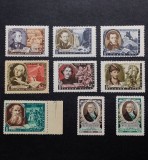 Rusia 1956-57 lot timbre personalitati, scriitori - MNH
