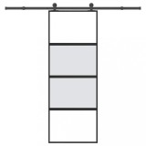vidaXL Ușă glisantă cu set de feronerie sticlă temperată și aluminiu
