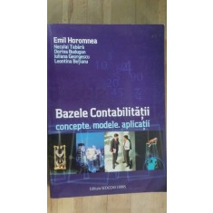 Bazele contabilitatii. Concepte, modele, aplicatii- E.Horomnea, N.Tabara