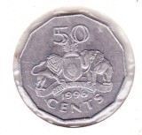 bnk mnd Swaziland 50 centi 1996 unc