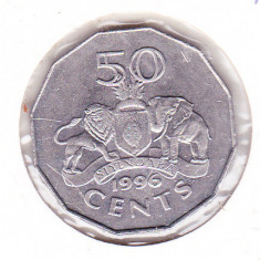 bnk mnd Swaziland 50 centi 1996 unc