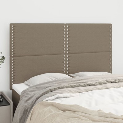vidaXL Tăblii de pat, 4 buc, gri taupe, 72x5x78/88 cm, textil 3116194 foto