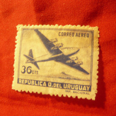 Timbru Uruguay 1947 Aviatie ,val. 36c , sarniera