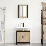 vidaXL Set Mobilier Baie 2 piese Stejar Enginerie Lemn
