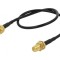 Cablu RF 50&Omega; 0,3m RP-SMA Negru Drept